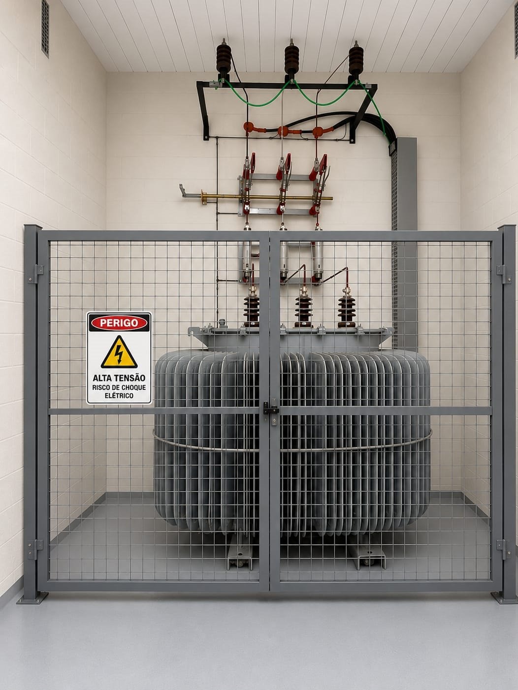 Cabine primária e subestação de média tensão instalada pela OP ENERGY